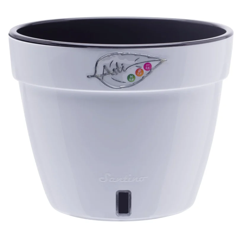 This recycled plastic Flower Planter is easy and comfortable to use, easy to clean and retains moisture for a relatively long period of time. It’s made with UV-resistant materials and won’t leak water. These pots do not have drainage holes and are not recommended for outdoor use where excessive rain is likely.