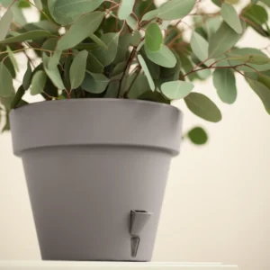 Grey flower pot for indoor and outdoor use