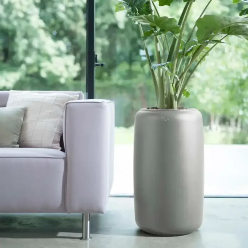 grey plastic planter home design improve plants growth, perfect pot for tree flower